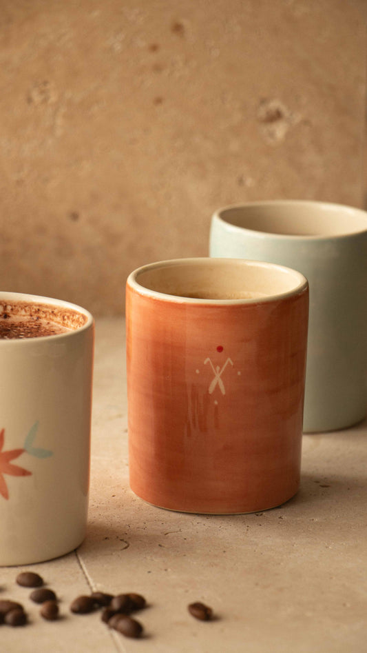 RIF - Mug en céramique artisanal abricot