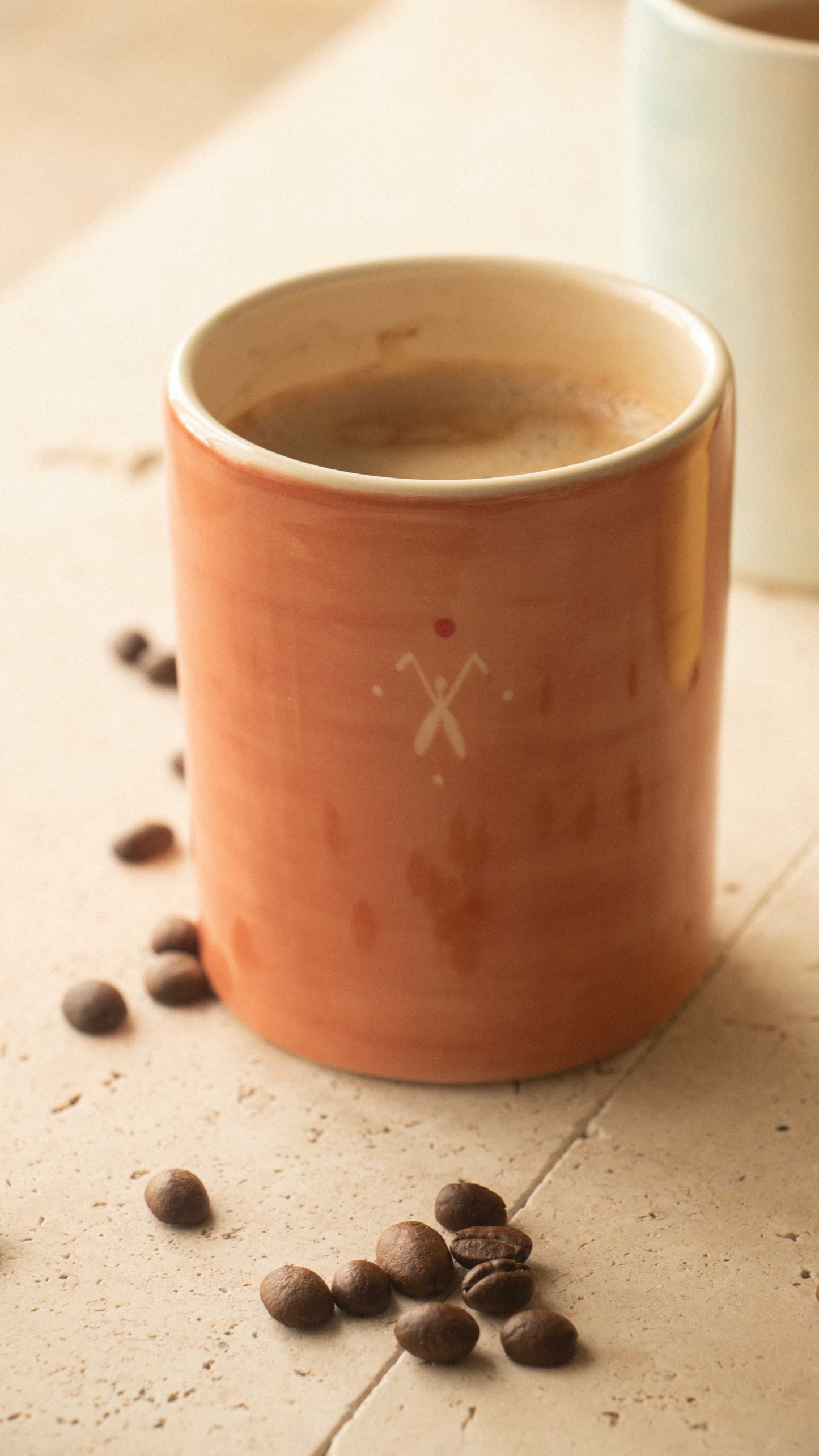 RIF - Mug en céramique artisanal abricot