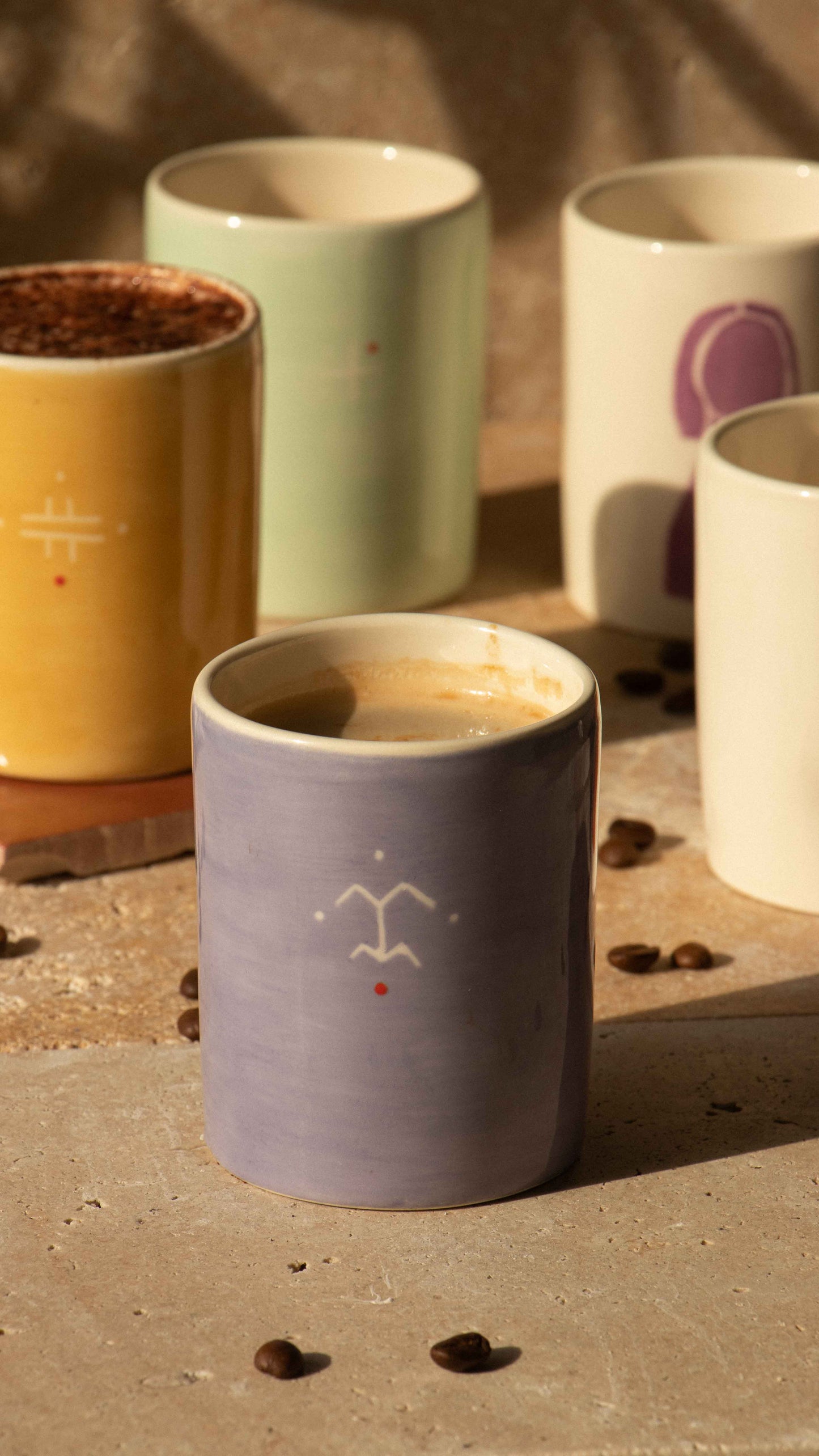 RIF - Mug en céramique artisanal lavande