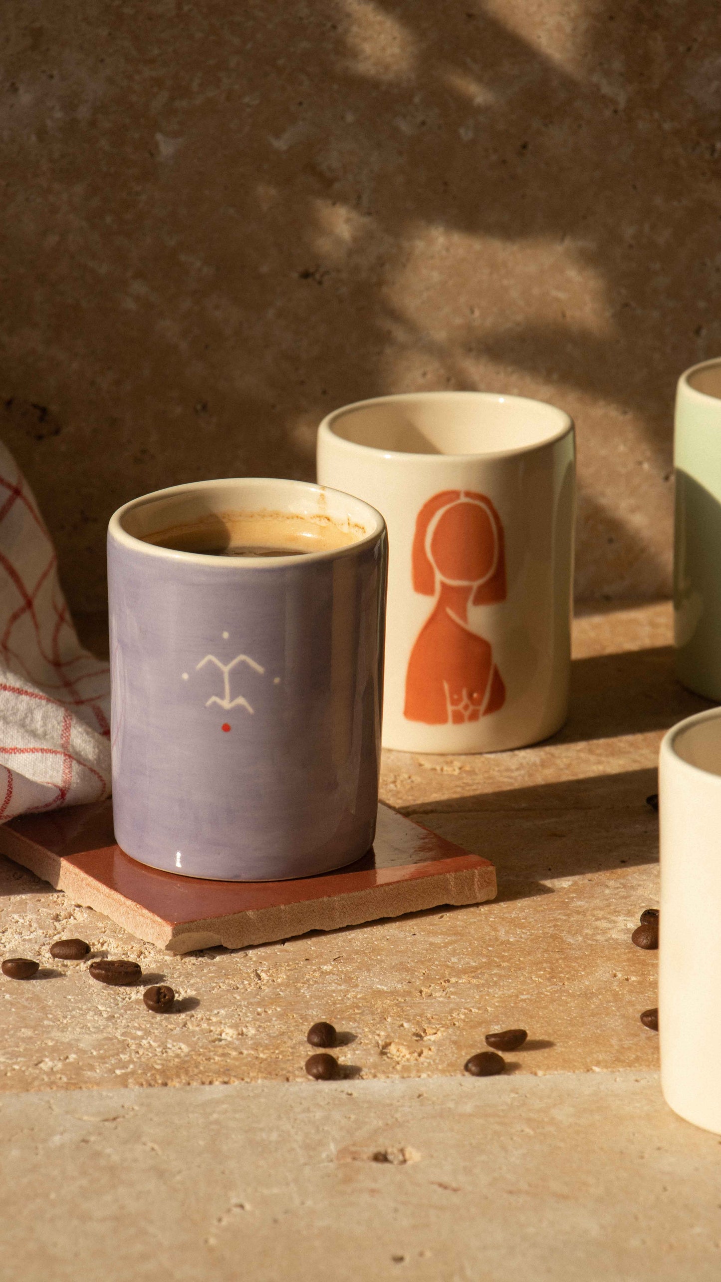 RIF - Mug en céramique artisanal lavande