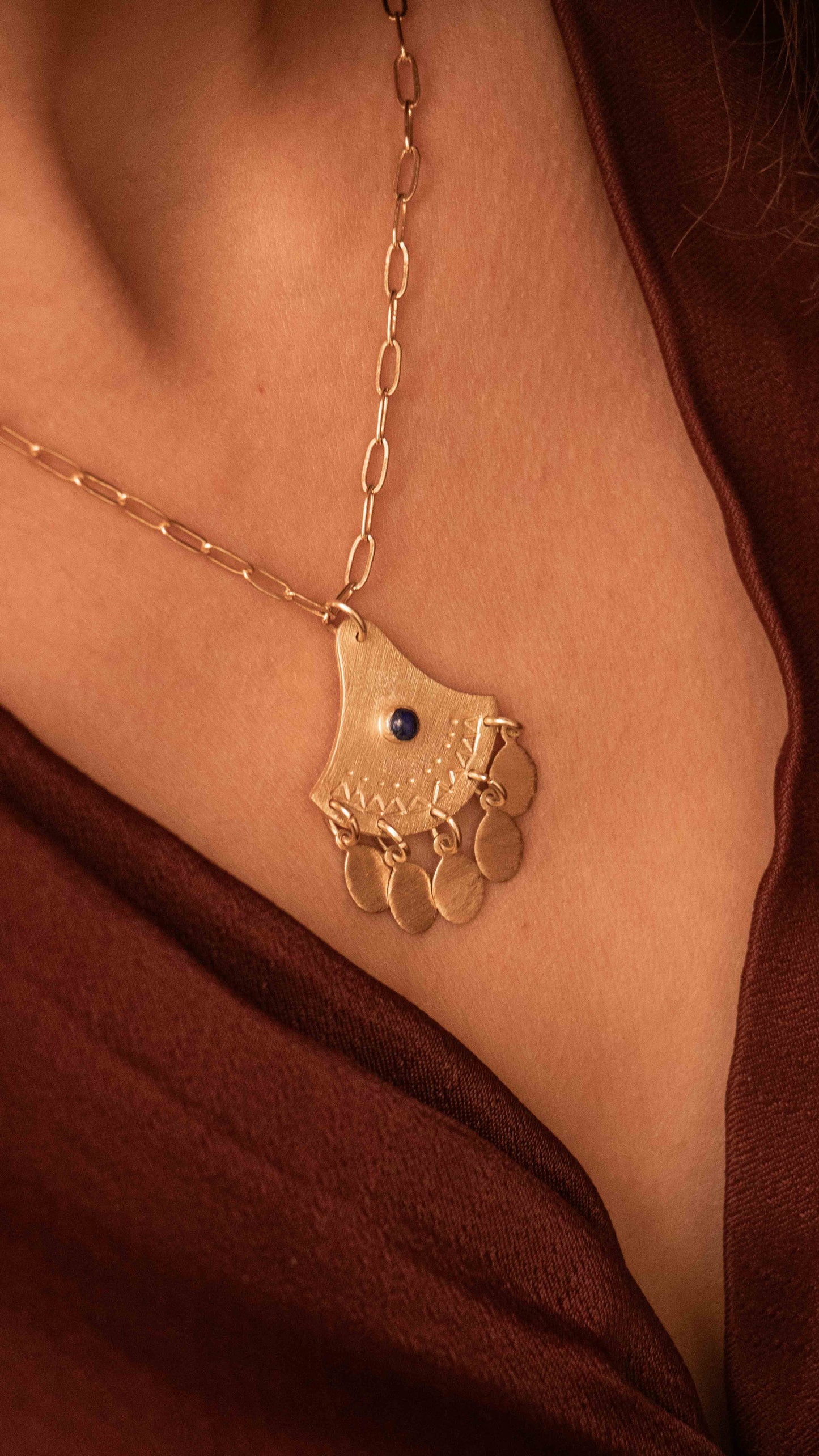 Collier KELLA - bleu lapis lazuli