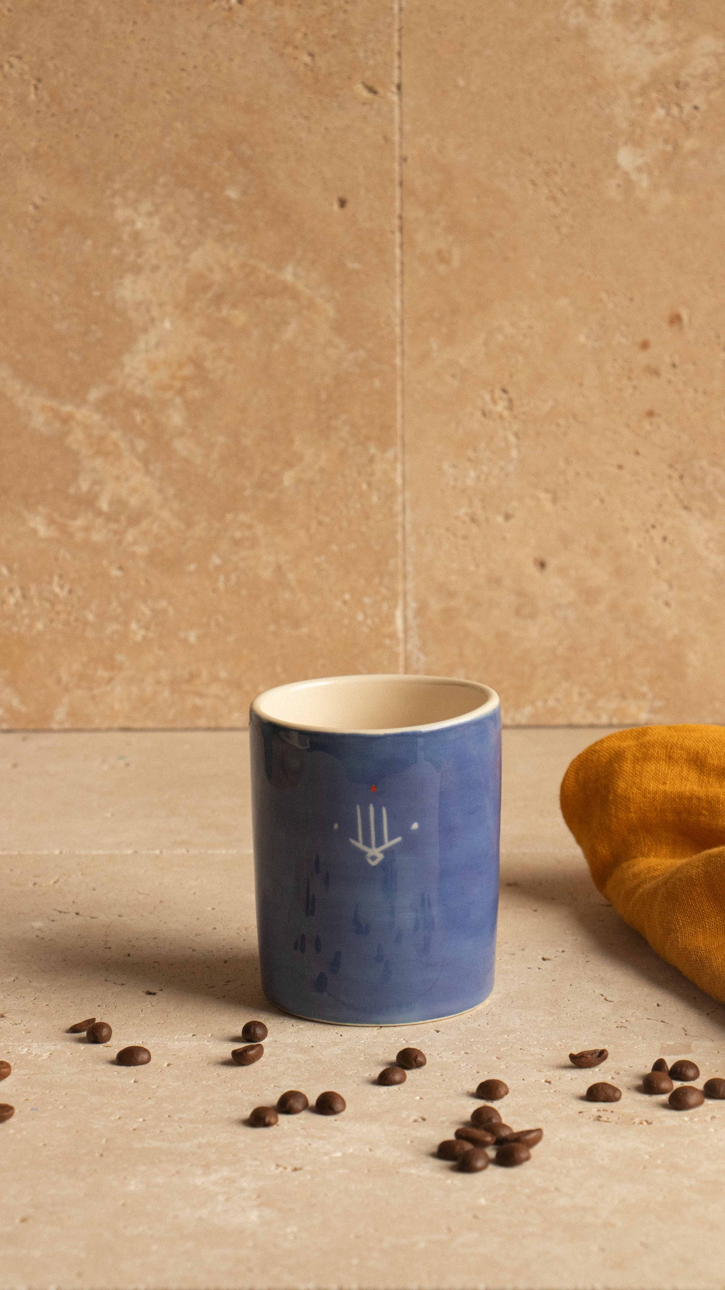 RIF - Mug en céramique artisanal bleu méditerranée