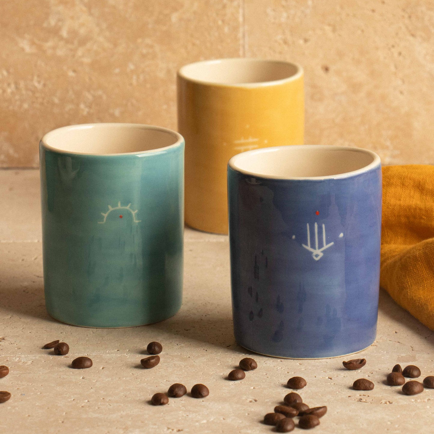 RIF - Mug en céramique artisanal bleu méditerranée