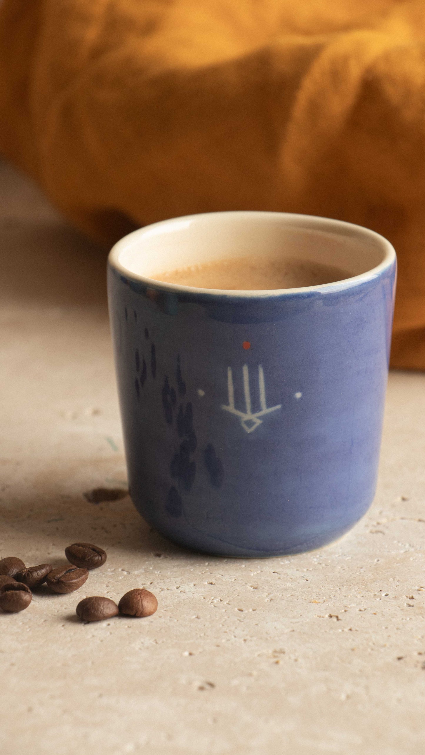 ALIKO - Tasse à expresso en céramique artisanale bleu méditerranée