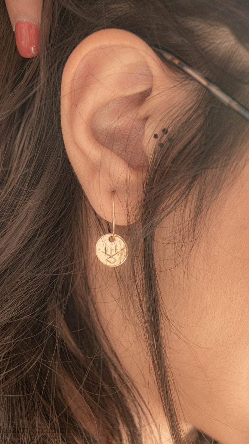 Boucles d'oreilles AFUS - symbole de force